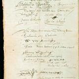 Handtekeningen die in 1579 de Unie van Utrecht bekrachtigen © Nationaal Archief Den Haag, PD