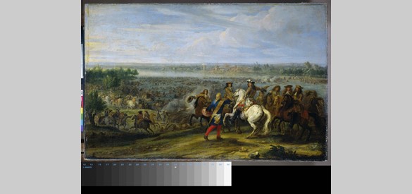 Lodewijk XIV trekt bij het Tolhuis bij Lobith de Rijn over