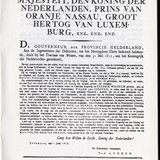 Proclamatie waarmee op 1 juni 1816 de Kleefse gebieden bij Nederland kwamen © Koninklijke Bibliotheek Den Haag, PD