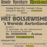 Advertentie propagandabijeenkomst © Provinciale Geldersche en Nijmeegsche Courant, via Delpher