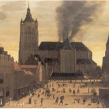 Brand in de Eusebiuskerk door Herman Breckerveld © Museum Arnhem