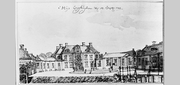 't Huijs Enghuysen door Jan de Beijer in 1743