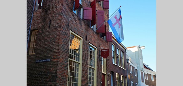 Aanzicht van de archiefgebouwen aan de Spiegelstraat in Zutphen