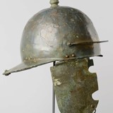Bronzen infanteriehelm met wangkleppen uit de Romeinse tijd