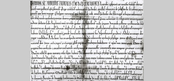 Verzegelde brief van 1172 met vermelding Balgoy