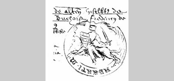 Ruiterzegel Heren van Cuijk ca. 1200