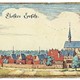 De abdij Lorsch ten noorden van Mannheim © Tekening door Mattheus Merian de Oude, circa 1615 (PD)