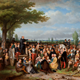 'Hagepreek buiten Utrecht', schilderij van Bastiaan de Poorter (1860) © Museum Catharijneconvent, foto Ruben de Heer