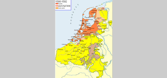 Situatie in de Nederlanden tussen 1590 en 1592