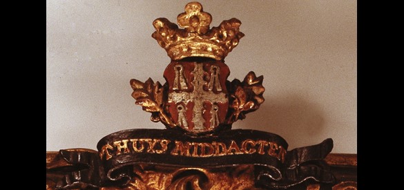 Wapenschild van Middachten op een schilderijlijst