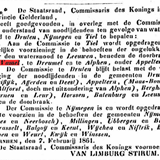 Provinciale Gelderse en Nijmeegse Courant, 13-2-1861 © Via Regionaal Archief Nijmegen/CC0