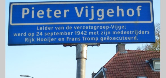 Straatnaambord Pieter Vijgehof