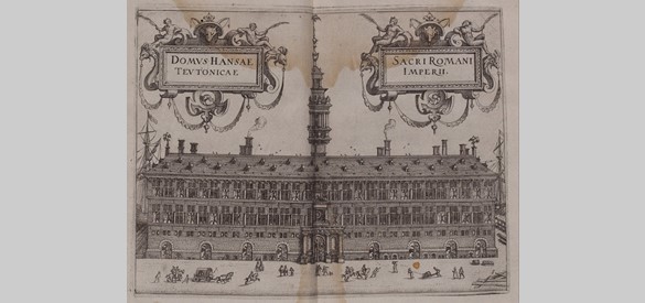 Kopergravure van het Hanzehuis, 1612