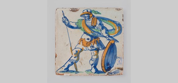 Romeinse soldaat met  speer, kuras en schild, ca. 1600-1630