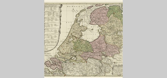Kaart van de Republiek der Zeven Verenigde Nederlanden