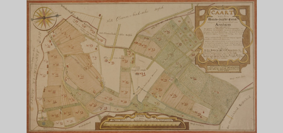 'Caart van de Monck-huijser Tiend gelegen in het schependumb van Arnhem,' 1767