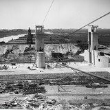 De stuw bij Lith in aanbouw in 1936. © Collectie Peter Deurloo  