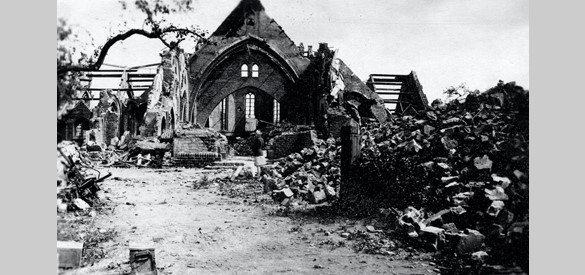 Zo werd de kerk aangetroffen in 1945