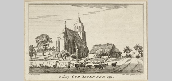 Gezicht op het dorp Oud Zevenaar, Jan de Beijer (1762)