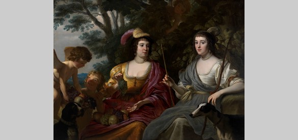 Dubbelportret met Amalia van Solms door Gerard van Honthorst