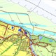 Strangen, de lichtblauwe stroken zijn de voormalige strangen waarin bij hogere waterstanden van de Waal het water rond Winssen weg liep. gemeente Beuningen.jpg © 