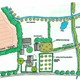 Schematische indeling historisch erf voor en achter. © Gemeente Beuningen	