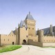 Reconstructietekening van de Valkhofburcht © Museum Het Valkhof