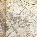Kaart uit de Hottinger Atlas, 1783. Deze kaart laat de formele aanleg zien die in de in de zeventiende en het grootste deel van de achttiende eeuw rond kasteel Biljoen lag.