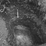 Opgravingen van de slakkenhoop in 1956