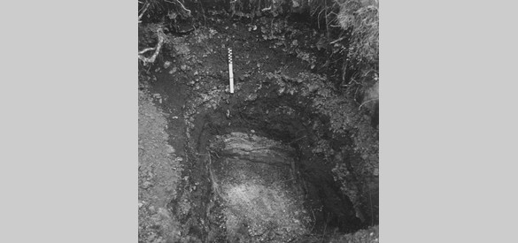 Opgravingen van de slakkenhoop in 1956