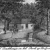 Prent van het Badhuis in het park van Biljoen, circa 1815. Bron: Geldersch Landschap en Kasteelen