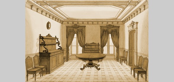 Interieur in Lodewijk XV-stijl, mode rond 1730, toen Catharina van der Dussen in Culemborg woonde.