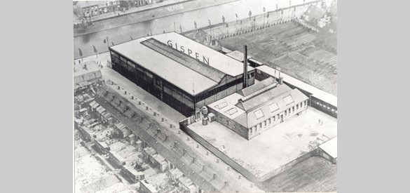 Ontwerp voor uitbreiding van de voormalige ‘Fax’-fabriek aan de Triosingel t.b.v. de nieuwe Gispenfabriek, 1934.