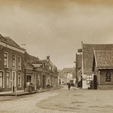 Bebouwing Nieuwstraat voor de oorlog (Bron: archief Stichting Oud Nijkerk)