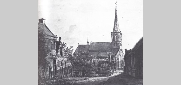 Vroegere toren (Bron: archief Stichting Oud Nijkerk)
