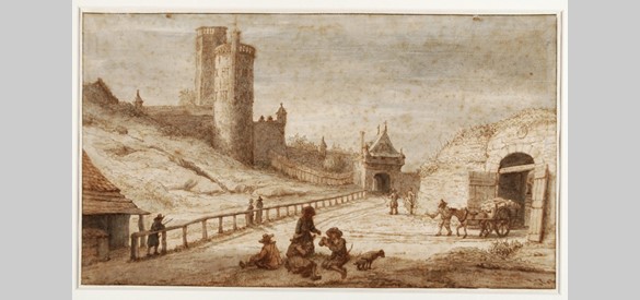 Gezicht op Belvedere en Hunnerpoort, 1670