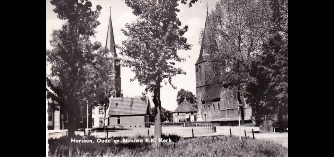 Kerkenbuurt Horssen ansichtkaart, jaartal onbekend
