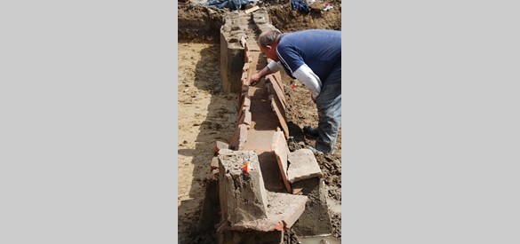 Opgravingen Romeinse villa Beuningen, de afvoergoot