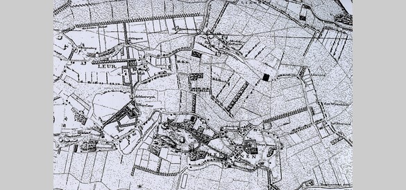 Omgeving Huis te Leur circa 1800