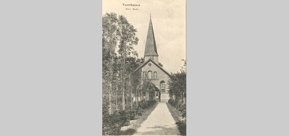 De hervormde kerk van Voorthuizen ging op 4 februari 1886 in doleantie. Collectie Gemeentearchief Barneveld