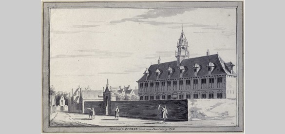 Weeshuis te Buren, Abraham de Haen naar Cornelis Pronk, 1728. Foto RKD – Nederlands instituut voor kunstgeschiedenis, Den Haag