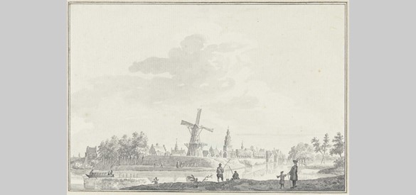 Gezicht op Buren, Pieter Jan van Liender, ca. 1750. Bron: Rijksmuseum, Amsterdam