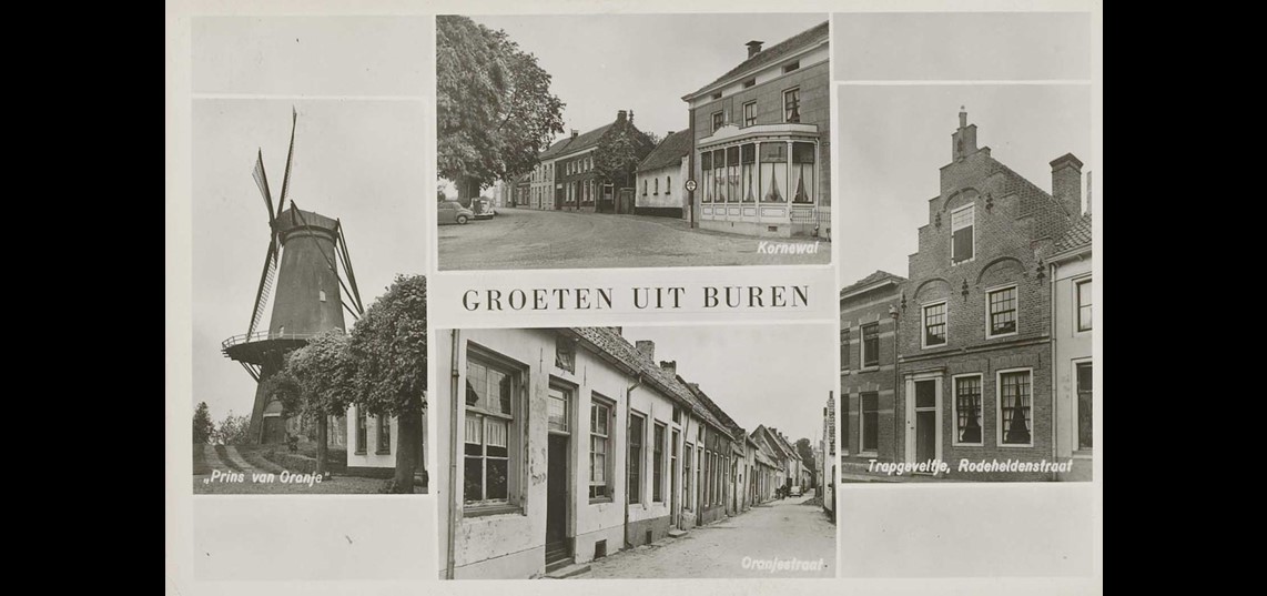 Prentbriefkaart, 1955. Collectie Regionaal Archief Rivierenland, Tiel