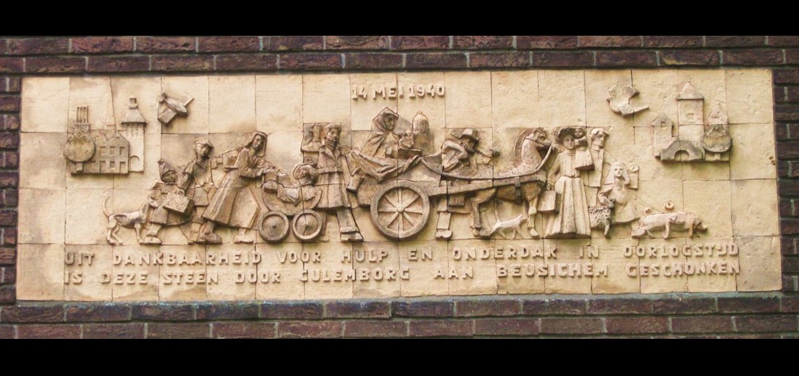 Gedenksteen op het voormalig gemeentehuis van Beusichem