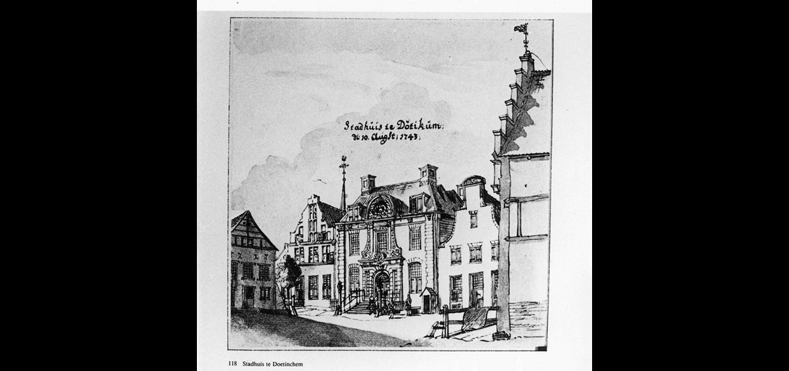 Tekening stadhuis 1743