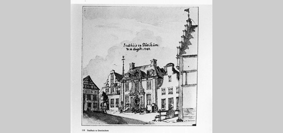 Tekening stadhuis 1743