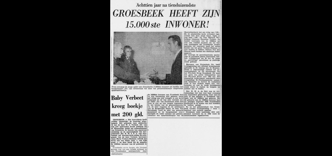 Artikel uit De Gelderlander, 30 november 1962