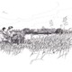 De Arkervaart, pentekening van George Drieënhuizen (1990)