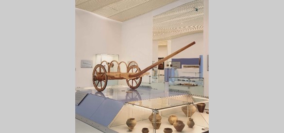 Reconstructies trijdwagen, museum Het Valkhof