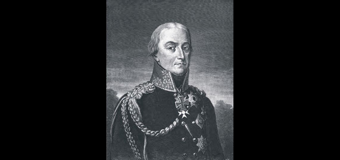 Generaal Friedrich Wilhelm Freiher von Bulow. Krachtens een besluit van Koning Willem I ontving hij voor de verovering van Arnhem een lijfrente van 1000 dukaten.